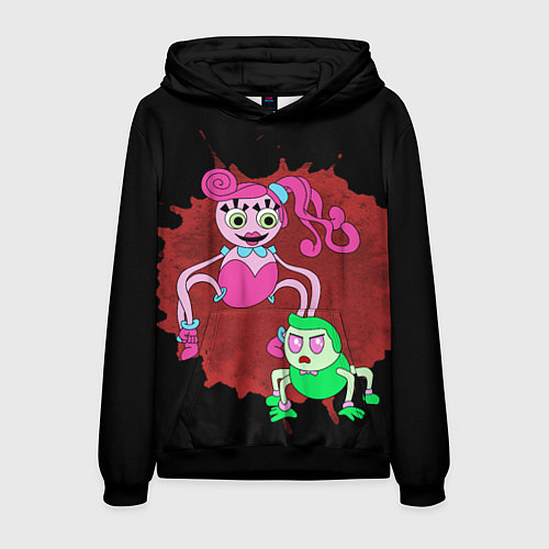 Мужская толстовка Мама и сын длинные ноги / 3D-Черный – фото 1