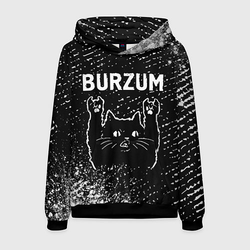 Мужская толстовка Burzum Rock Cat / 3D-Черный – фото 1