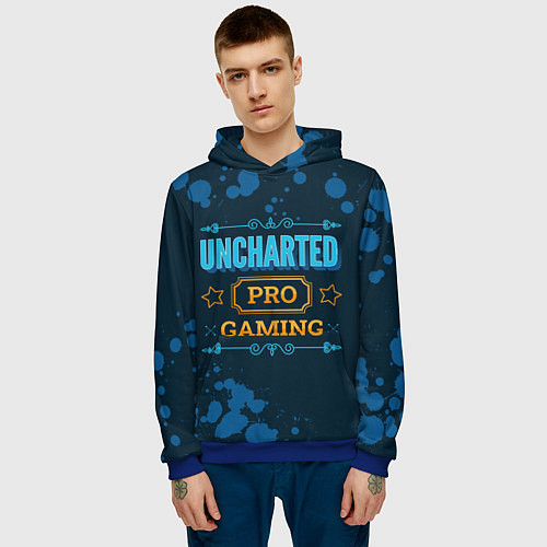 Мужская толстовка Uncharted Gaming PRO / 3D-Синий – фото 3