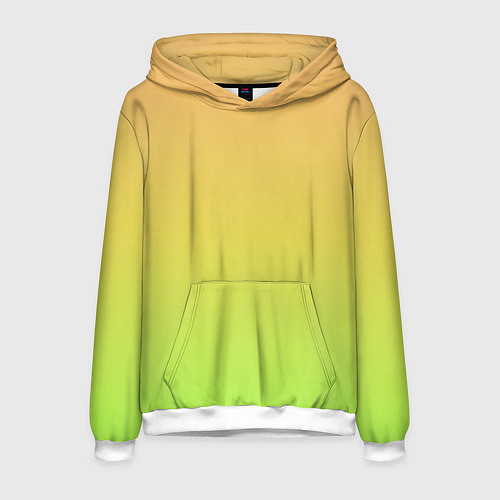 Мужская толстовка GRADIEND YELLOW-GREEN / 3D-Белый – фото 1