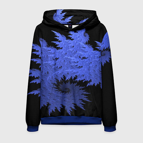Мужская толстовка Абстрактный морозный узор Abstract frost pattern / 3D-Синий – фото 1