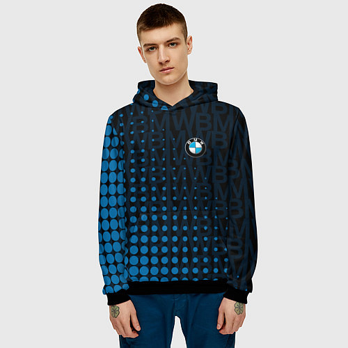 Мужская толстовка Bmw Паттерн / 3D-Черный – фото 3