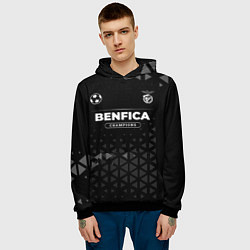 Толстовка-худи мужская Benfica Champions Uniform, цвет: 3D-черный — фото 2