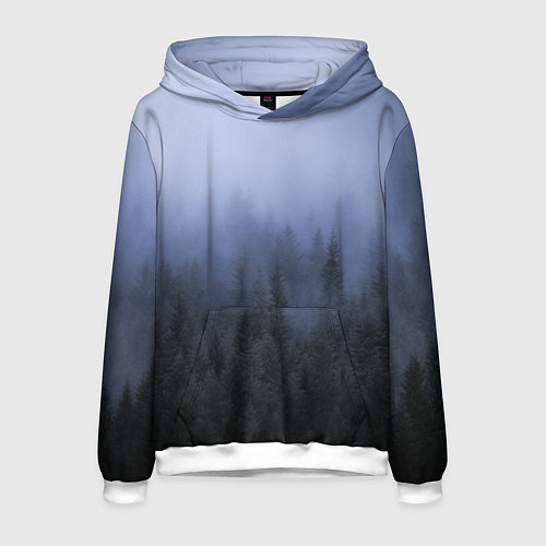 Мужская толстовка Лес в ночи / 3D-Белый – фото 1