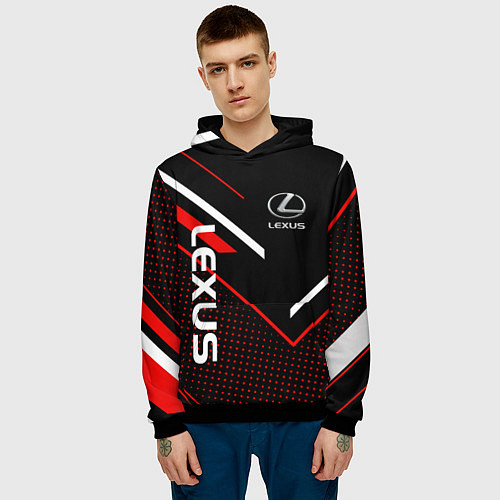 Мужская толстовка LEXUS ЛЕКСУС СОВРЕМЕННЫЙ / 3D-Черный – фото 3