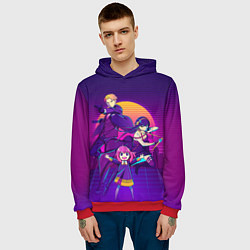 Толстовка-худи мужская СЕМЬЯ ШПИОНА SPY X FAMILY ЛОЙД, АНЯ, ЙОР, цвет: 3D-красный — фото 2