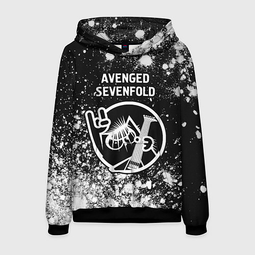 Мужская толстовка Avenged Sevenfold КОТ Краска / 3D-Черный – фото 1