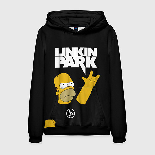 Мужская толстовка LINKIN PARK ГОМЕР СИМПСОН, SIMPSONS / 3D-Черный – фото 1