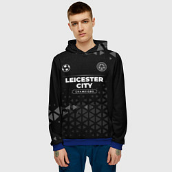 Толстовка-худи мужская Leicester City Champions Uniform, цвет: 3D-синий — фото 2