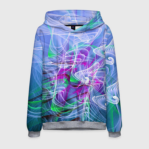 Мужская толстовка Абстрактный фрактальный летний паттерн Abstract fr / 3D-Меланж – фото 1