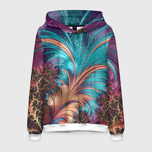 Мужская толстовка Floral composition Цветочная композиция / 3D-Белый – фото 1