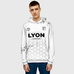 Толстовка-худи мужская Lyon Champions Униформа, цвет: 3D-белый — фото 2