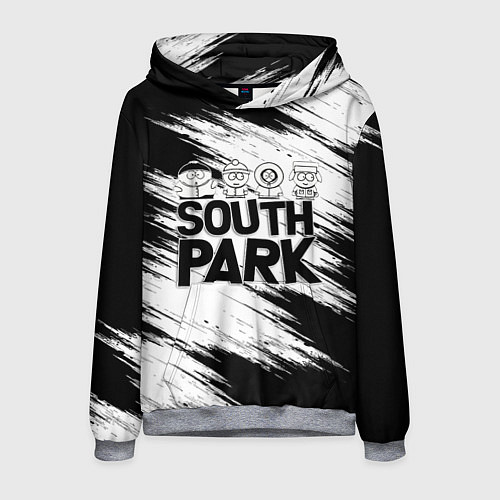 Мужская толстовка Южный парк - персонажи и логотип South Park / 3D-Меланж – фото 1