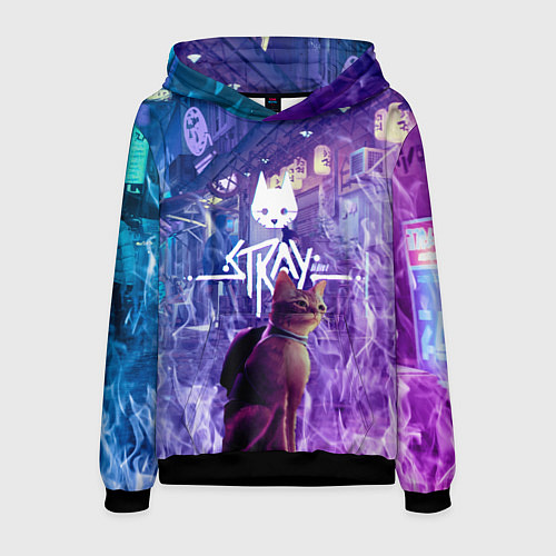 Мужская толстовка Stray: Viloet Logo / 3D-Черный – фото 1