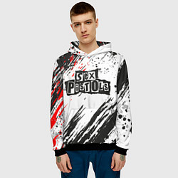 Толстовка-худи мужская Sex Pistols Big Logo, цвет: 3D-черный — фото 2