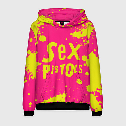 Мужская толстовка Sex Pistols Yellow Logo / 3D-Черный – фото 1