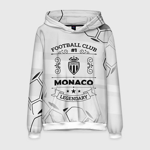 Мужская толстовка Monaco Football Club Number 1 Legendary / 3D-Белый – фото 1