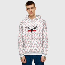 Толстовка-худи мужская Tokyo revengers valhalla glitch паттерн, цвет: 3D-белый — фото 2