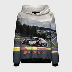Толстовка-худи мужская Audi Sport Racing team Ауди Спорт Гоночная команда, цвет: 3D-черный