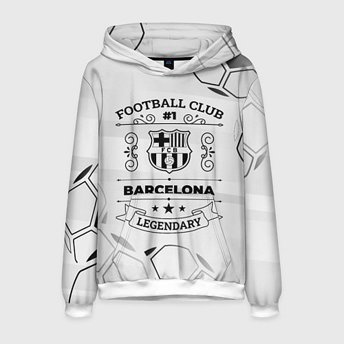 Мужская толстовка Barcelona Football Club Number 1 Legendary / 3D-Белый – фото 1