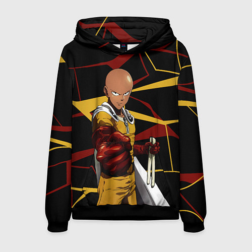 Мужская толстовка One Punch Man - Сайтама-аниме / 3D-Черный – фото 1