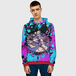 Толстовка-худи мужская Грета Honkai star rail, цвет: 3D-красный — фото 2