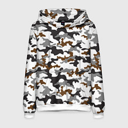 Мужская толстовка Камуфляж Чёрно-Белый Camouflage Black-White