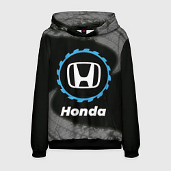 Толстовка-худи мужская Honda в стиле Top Gear со следами шин на фоне, цвет: 3D-черный