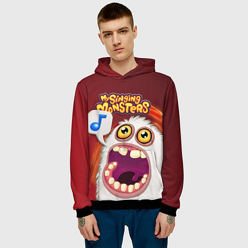 Мужская толстовка My singing monster / 3D-Черный – фото 3