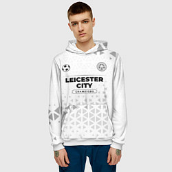 Толстовка-худи мужская Leicester City Champions Униформа, цвет: 3D-белый — фото 2