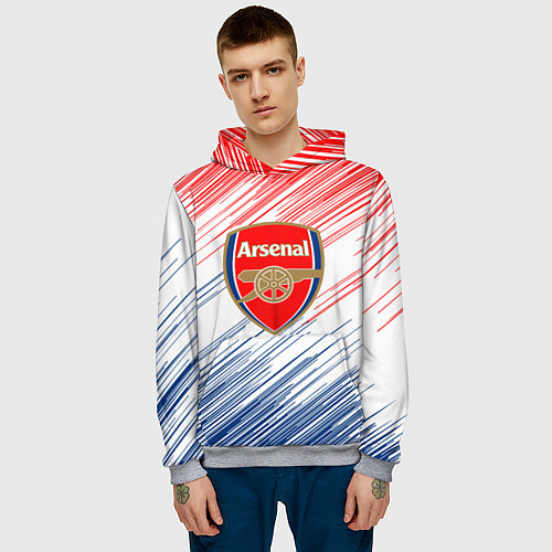 Мужская толстовка Арсенал arsenal logo / 3D-Меланж – фото 3