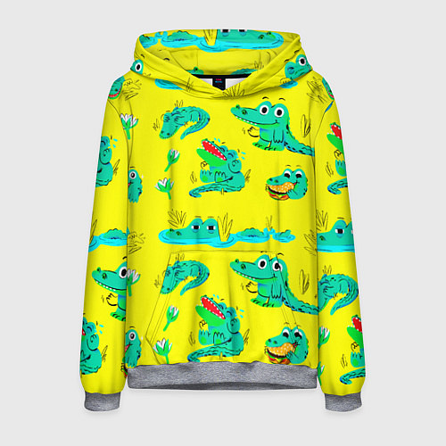 Мужская толстовка GREEN CROCODILES / 3D-Меланж – фото 1