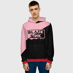 Толстовка-худи мужская BLACKPINK BIG LOGO, цвет: 3D-красный — фото 2
