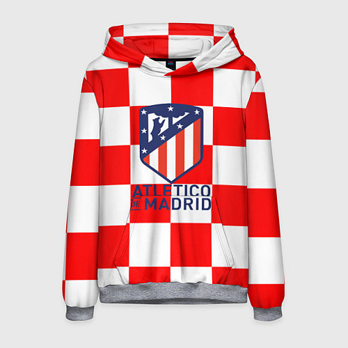 Мужская толстовка Atletico madrid кубики / 3D-Меланж – фото 1