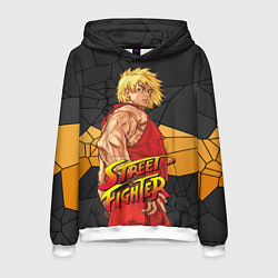 Толстовка-худи мужская Кен Мастерс - Street Fighter, цвет: 3D-белый