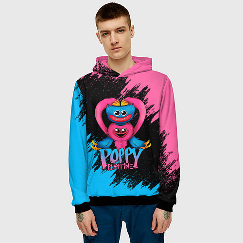 Мужская толстовка GAME POPPY PLAYTIME HAGGY WAGGY AND KISSY MISSY / 3D-Черный – фото 3