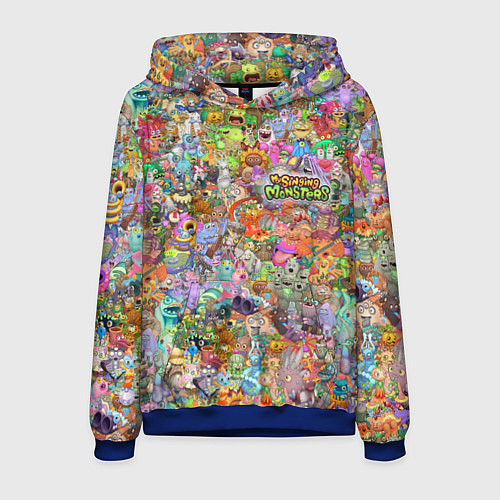 Мужская толстовка MY SINGING MONSTERS Все персонажи / 3D-Синий – фото 1