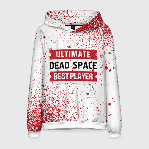 Мужская толстовка Dead Space: красные таблички Best Player и Ultimat / 3D-Белый – фото 1