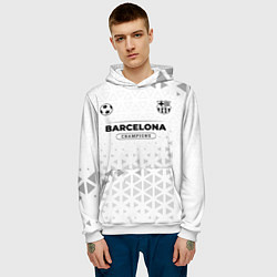 Толстовка-худи мужская Barcelona Champions Униформа, цвет: 3D-белый — фото 2