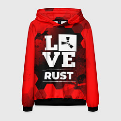 Толстовка-худи мужская Rust Love Классика, цвет: 3D-черный