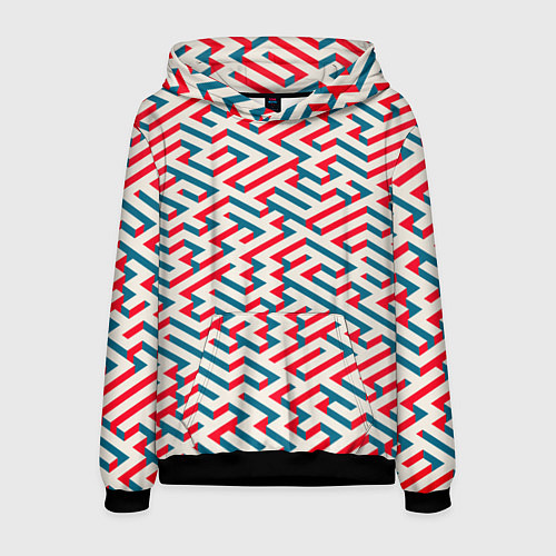 Мужская толстовка Изометрический Лабиринт / 3D-Черный – фото 1