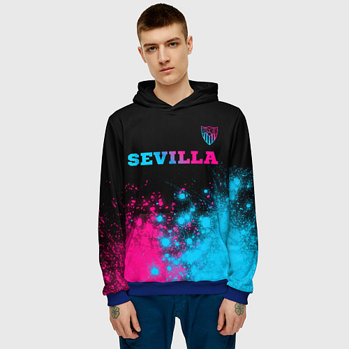 Мужская толстовка Sevilla Neon Gradient / 3D-Синий – фото 3