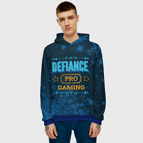Мужская толстовка Игра Defiance: PRO Gaming / 3D-Синий – фото 3
