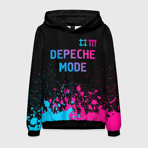 Мужская толстовка Depeche Mode Neon Gradient / 3D-Черный – фото 1