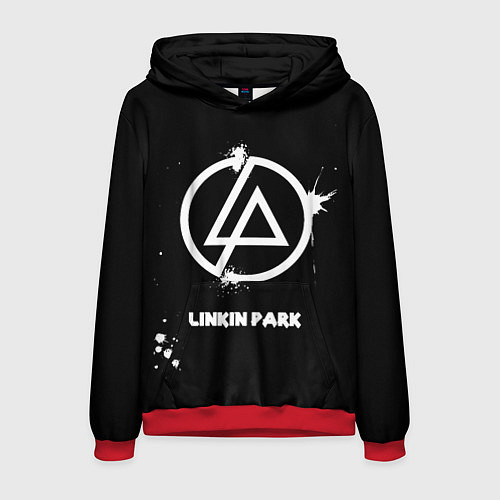 Мужская толстовка Linkin Park логотип краской / 3D-Красный – фото 1