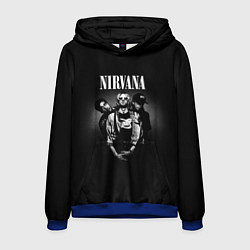 Толстовка-худи мужская Nirvana рок-группа, цвет: 3D-синий