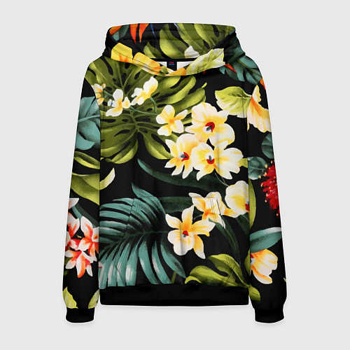 Мужская толстовка Vanguard floral composition Summer / 3D-Черный – фото 1