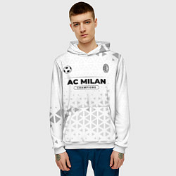 Толстовка-худи мужская AC Milan Champions Униформа, цвет: 3D-белый — фото 2