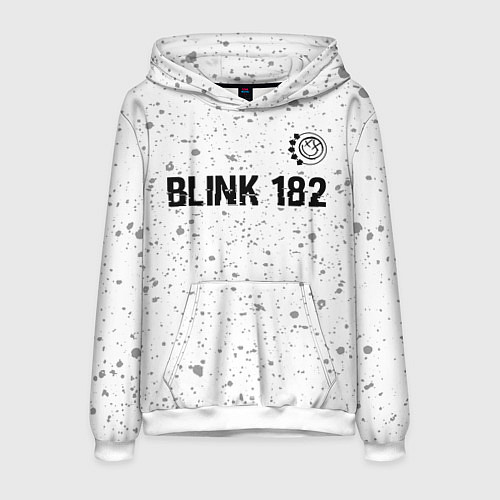 Мужская толстовка Blink 182 Glitch на светлом фоне / 3D-Белый – фото 1