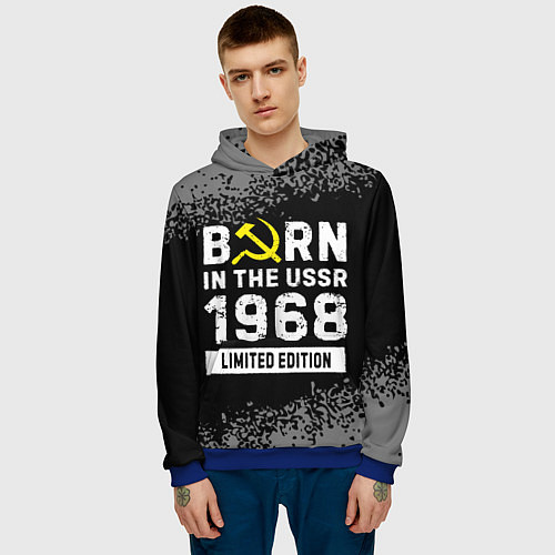 Мужская толстовка Born In The USSR 1968 year Limited Edition / 3D-Синий – фото 3